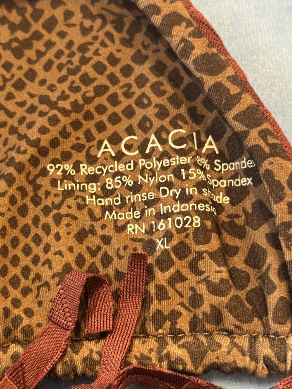 acacia swimwear Brown Textured Triangle Bikini - Picture 3 of 3